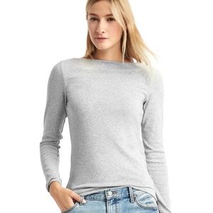 GAP BOAT NECK T-SHIRT GREY SIZE S NEW!